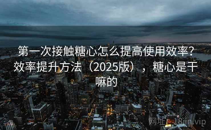 第一次接触糖心怎么提高使用效率？效率提升方法（2025版），糖心是干嘛的