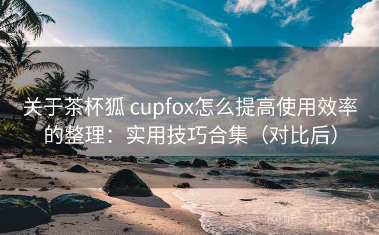 关于茶杯狐 cupfox怎么提高使用效率的整理：实用技巧合集（对比后）