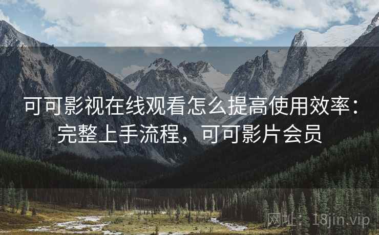 可可影视在线观看怎么提高使用效率：完整上手流程，可可影片会员