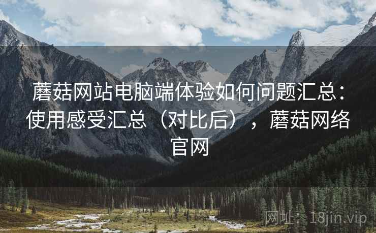 蘑菇网站电脑端体验如何问题汇总：使用感受汇总（对比后），蘑菇网络官网